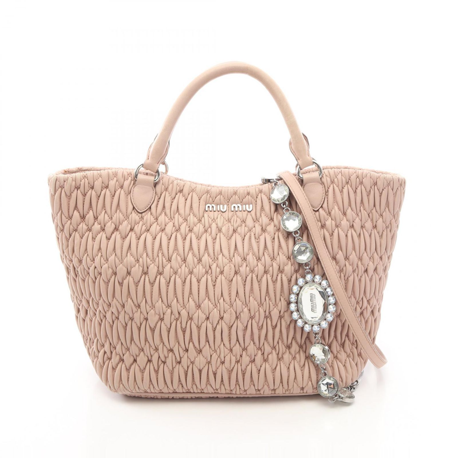 ミュウ ミュウ Miu Miu ハンドバッグ マテラッセ クリスタル 2WAY 