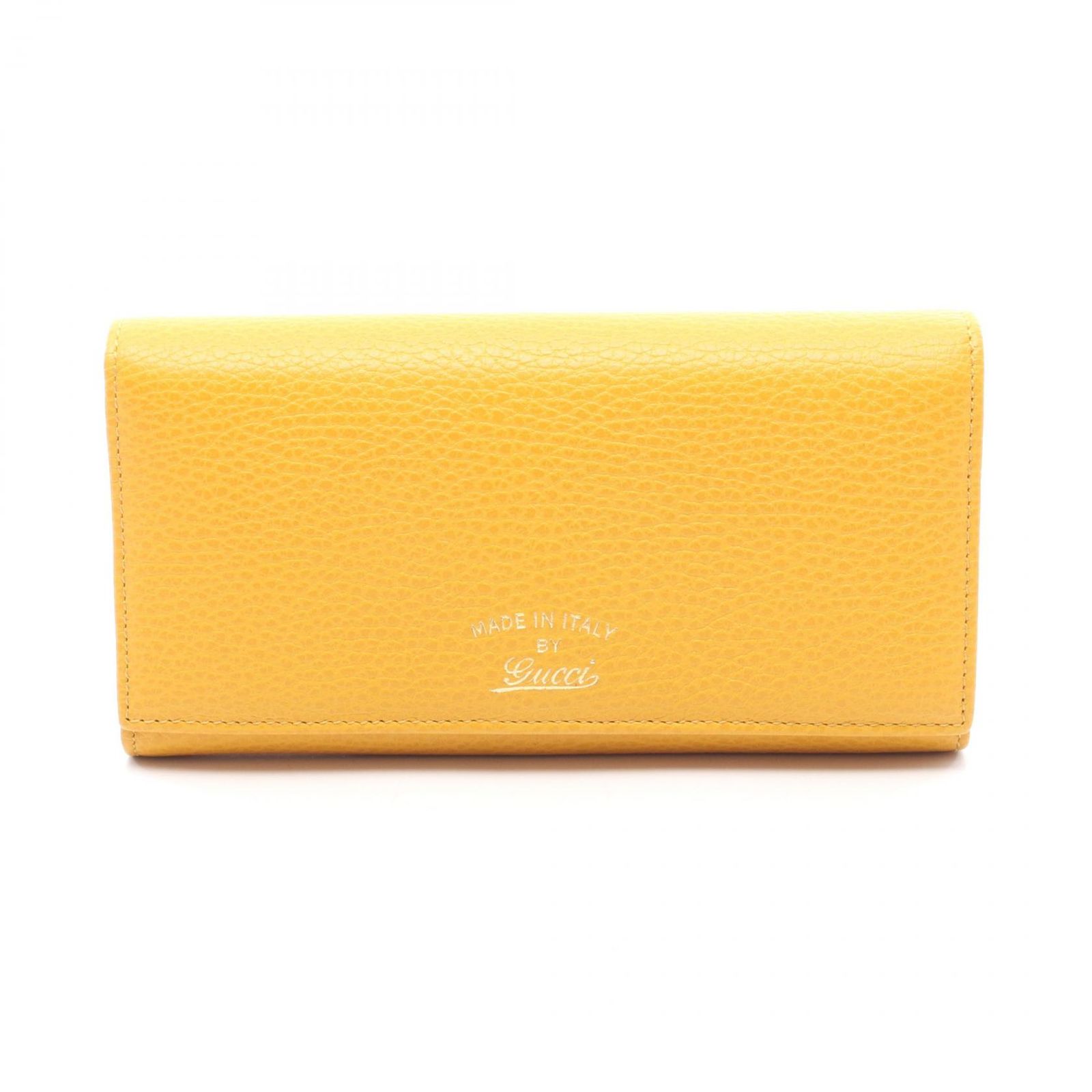 グッチ GUCCI 二つ折り長財布 スウィング 354498 イエロー レザー スウィング ZIP長財布 レディース Used A