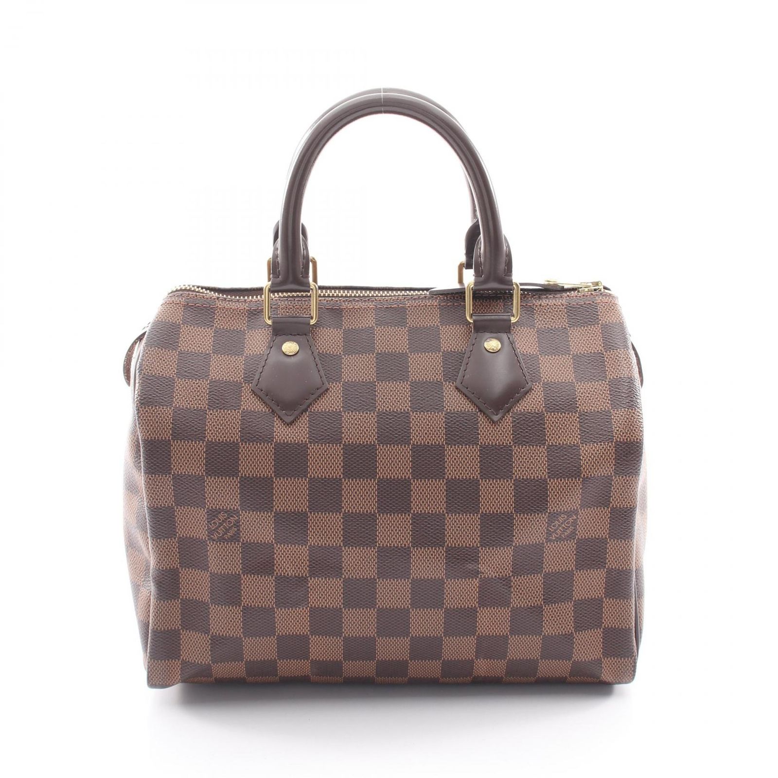 ルイ・ヴィトン LOUIS VUITTON ハンドバッグ スピーディ25 ダミエエベヌ N41365 PVCコーティングキャンバス レザー スピーディ25 レディース Used A