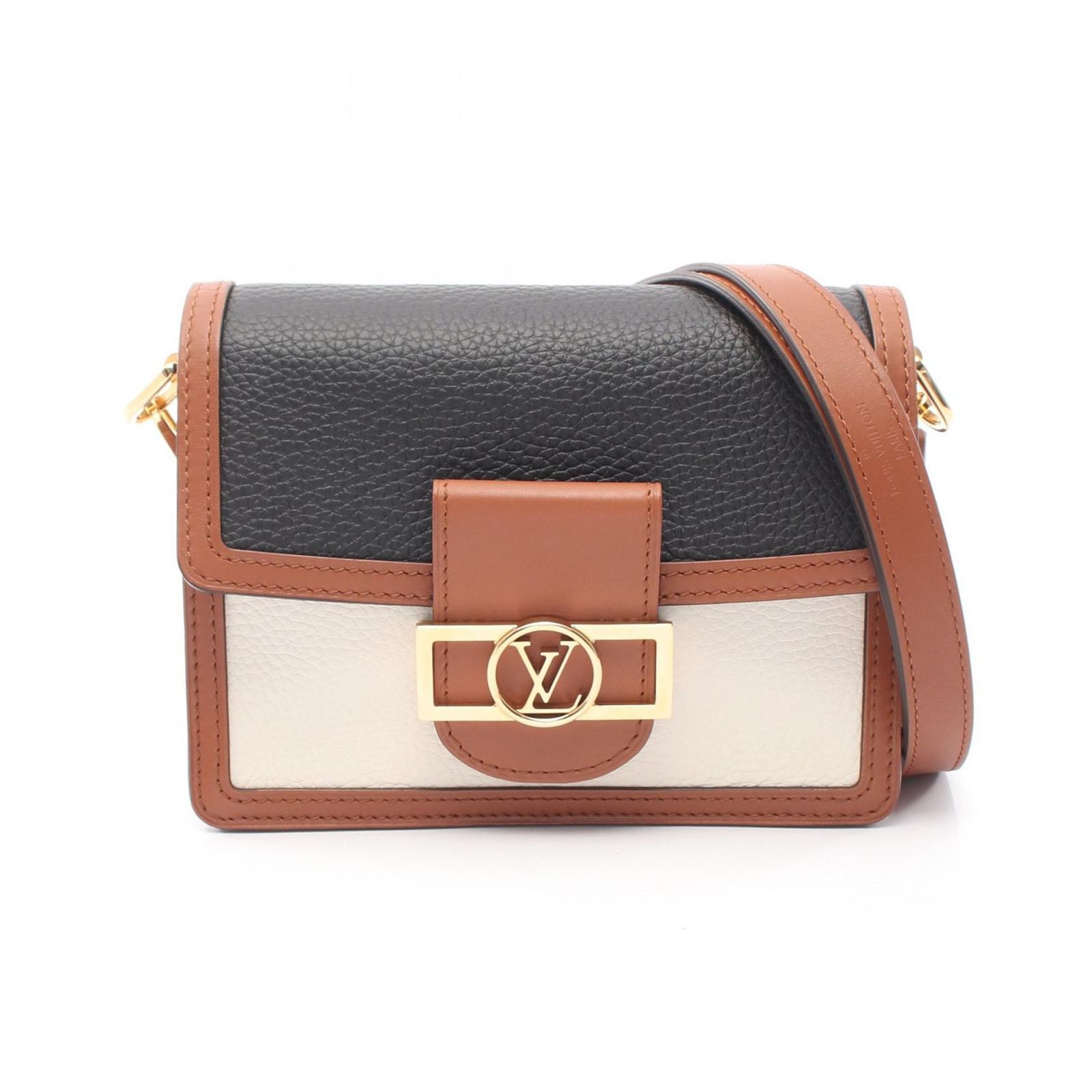 ルイ・ヴィトン LOUIS VUITTON ショルダーバッグ ドーフィーヌ MINI M55073 ノワール/ブロン/ブラウン その他 ドーフィーヌMINI レディース Used A