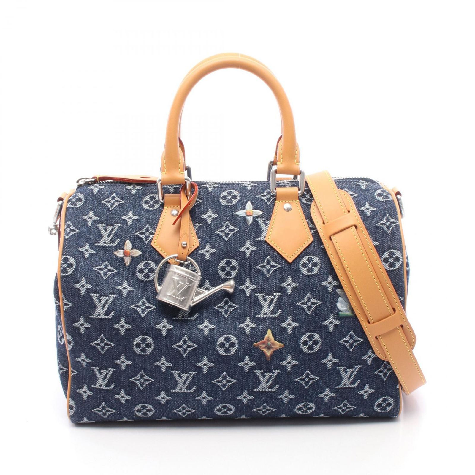 ルイ・ヴィトン LOUIS VUITTON ハンドバッグ スピーディ バンドリエール30 2WAY M27556 ブルー デニム レザー スピーディ・バンドリエール30 レディース 未使用