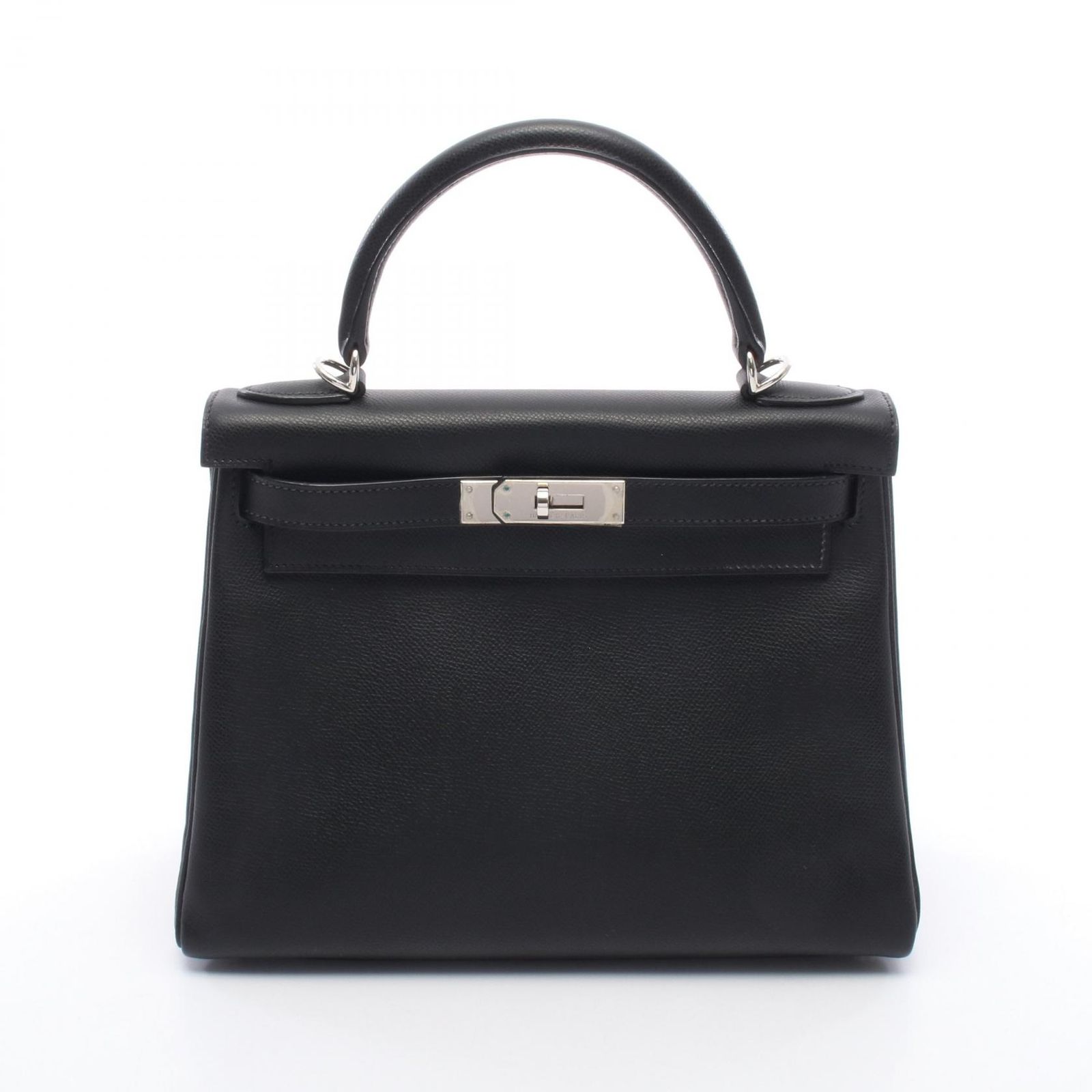エルメス HERMES ハンドバッグ ケリー28 内縫い 2WAY ブラック その他 ケリー28 ブラック レディース Used A