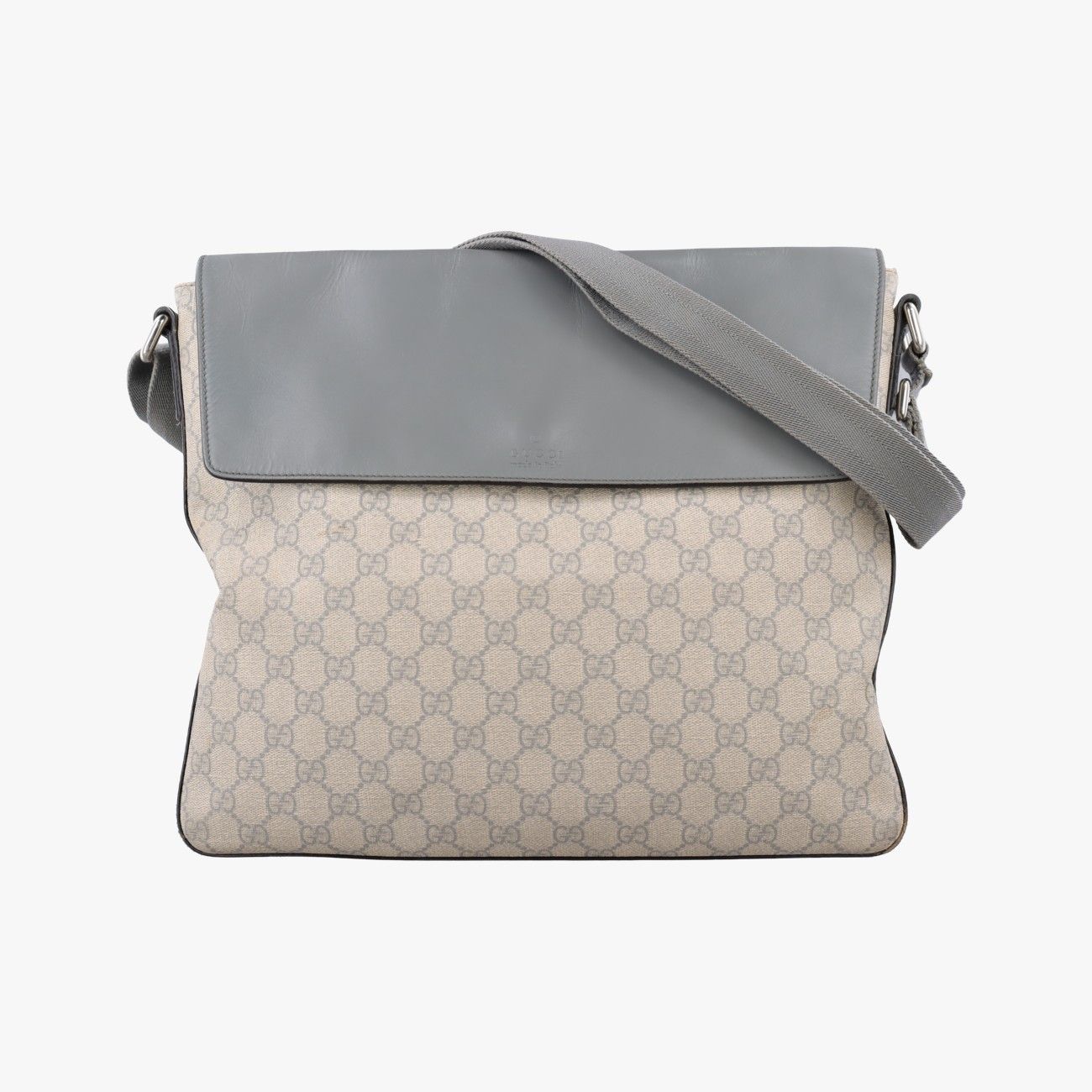 グッチGucciGGスプリーム メッセンジャー ベージュ×グレー PVCコーティングキャンバス×レザー 353429 A016415092 28,600円