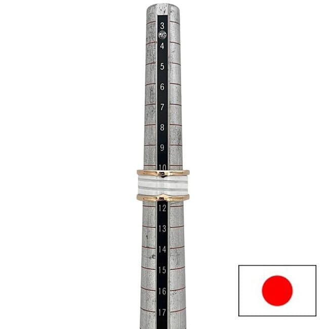 ブルガリ B-ZERO1 リング ホワイト ピンクゴールド 白 ビーゼロワン