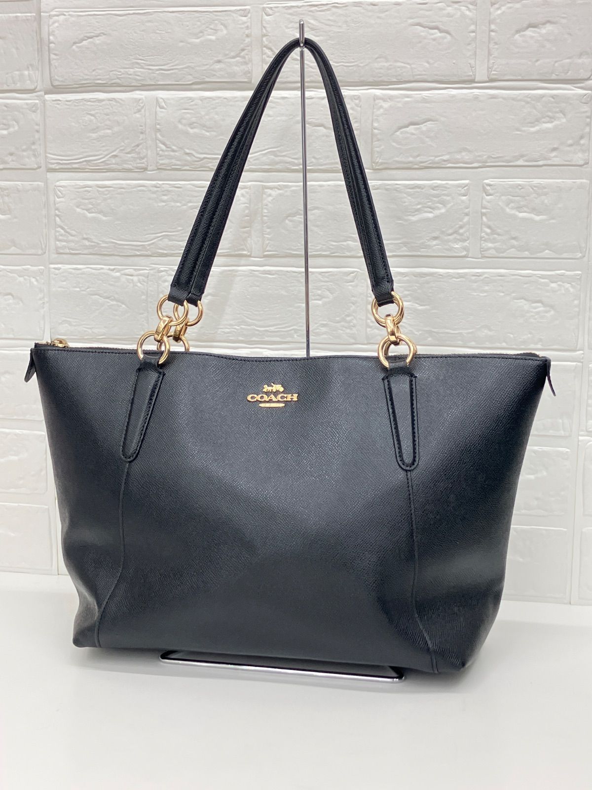 COACH コーチ トートバッグ クロスグレーンレザー ジップ トップ F57526 レザートートバッグ No.670