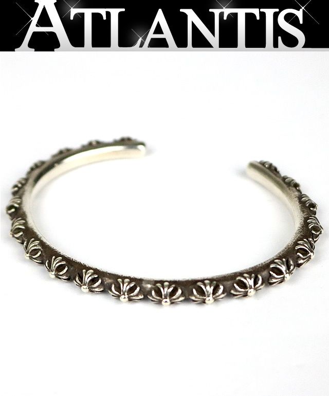 CHROME HEARTS 新宿店 クロムハーツ クロスバンド バングル Lサイズ メンズ シルバー SV925 31127