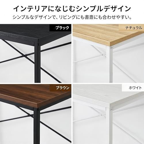 N&S デスク 幅60cm パソコンデスク 在宅勤務 テレワーク ワークデスク 学習机 おしゃれ 木製天板 ブラックｍａ