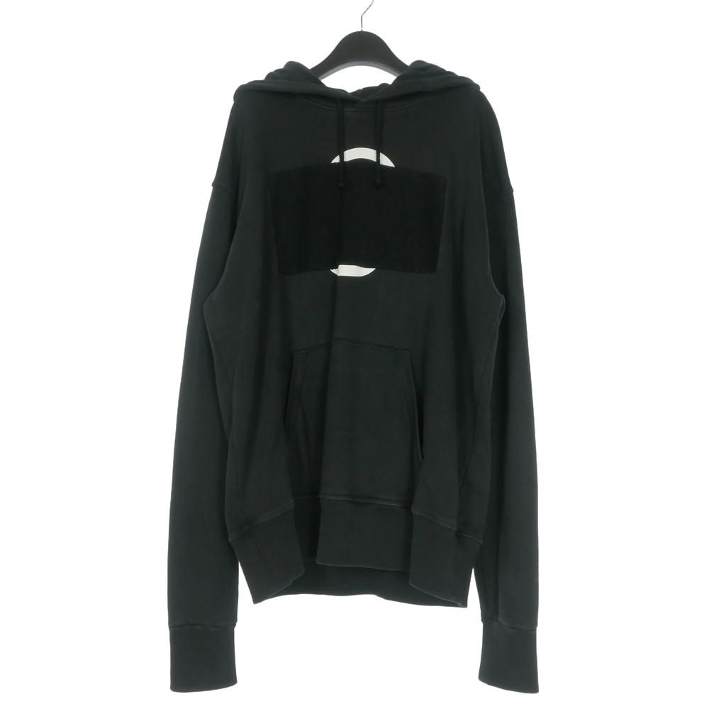 エムエムシックス メゾンマルジェラ MM6 Maison Margiela 23SS PATCH HOODIE パッチワーク フーディ パーカー 長袖 M ブラック 黒 S52GU0184 国内正規