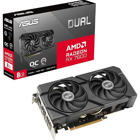 新品未開封　ASUS Dual Radeon RX 7600 EVO OCエディション 8GB GDDR6 ゲーミンググラフィックスカード