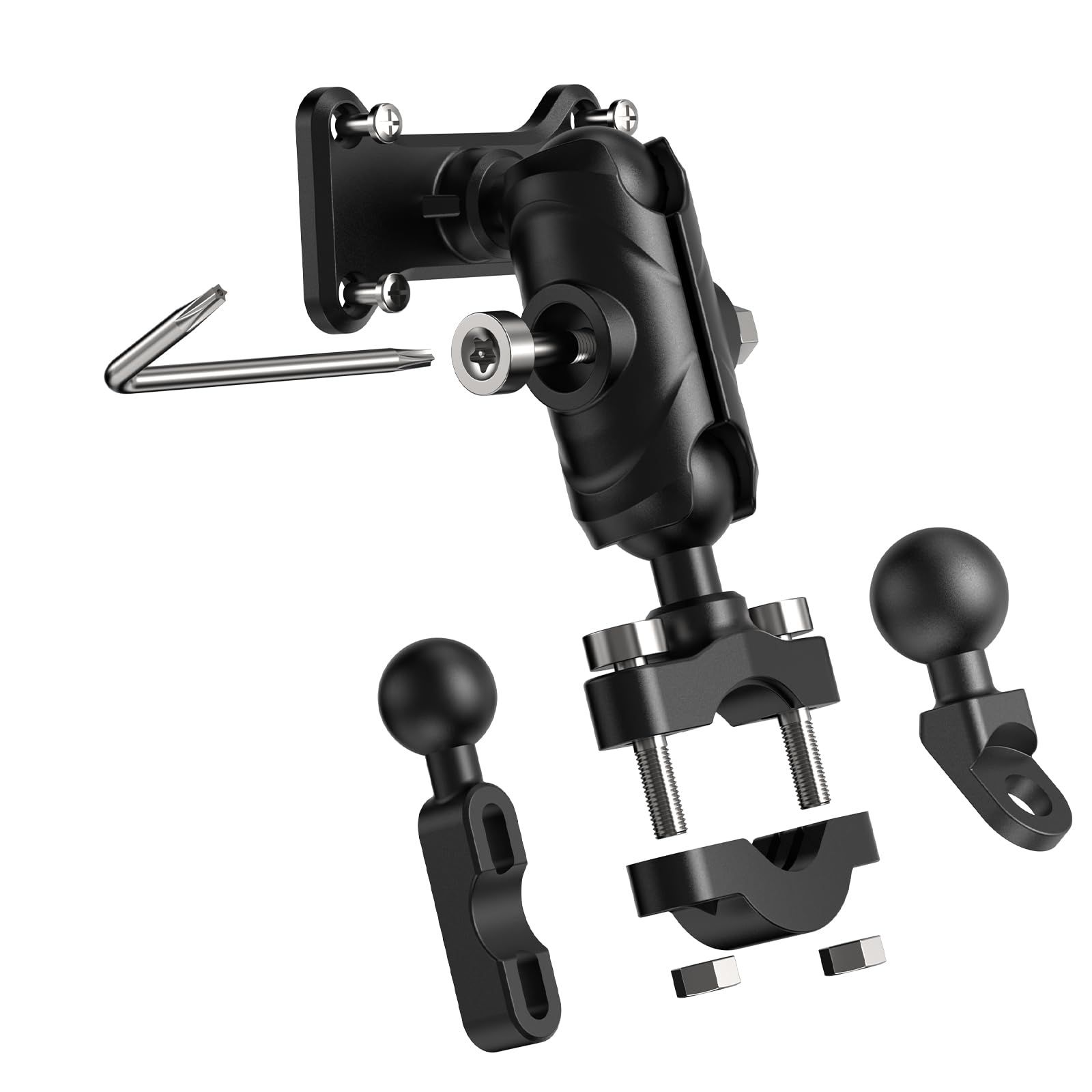 BOIFUN バイクドライブレコーダー用 金属製取付ホルダー専用工具なしでは分解不可能な異形設計 (1インチボール)バイスマウント&クランプ& ミラーに取り付け用ボール型パーツ (対応バイク用モニターモデルMT01&MT02&MT04&MT0 65cad95d BOIFUN バイクドライブレコーダー用 金属製取付ホルダー専用工具なしでは分解不可能な異形設計 (1インチボール)バイスマウント&クランプ& ミラーに取り付け用ボール型パーツ (対応バイク用モニターモデルMT01&MT02&MT04&MT0 65cad95d