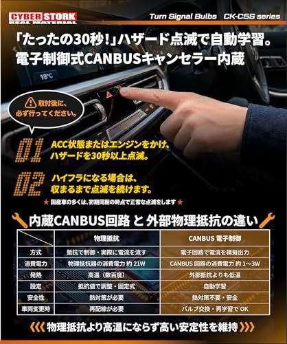 サイバーストーク 日本ブランド T20 ウインカー LED 爆光 1球2500lm アンバー 抵抗不要 ハイフラ防止 キャンセラー内蔵 車検対応 冷却ファン付 ジュラルミンボディ HV車・アイドリングストップ車対応 取付簡単 2026年モデル 9b112a00