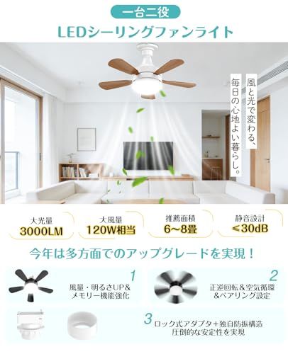 【新品】【正逆回転・節電に】ATOPSUN シーリングファンライト シーリングファン ファン付き照明 led 28W 3000lm 120W相当 6-8畳 E26 小型 ファン付きシーリングライト DCモーター 節電モード 無階段調光調色 3 86426d4d 【新品】【正逆回転・節電に】ATOPSUN シーリングファンライト シーリングファン ファン付き照明 led 28W 3000lm 120W相当 6-8畳 E26 小型 ファン付きシーリングライト DCモーター 節電モード 無階段調光調色 3 86426d4d