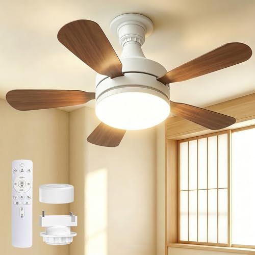 【新品】【正逆回転・節電に】ATOPSUN シーリングファンライト シーリングファン ファン付き照明 led 28W 3000lm 120W相当 6-8畳 E26 小型 ファン付きシーリングライト DCモーター 節電モード 無階段調光調色 3 86426d4d