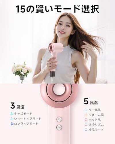 【新品】【新設計の中空構造】PLUZZ ドライヤー【10億マイナスイオン搭載】大風量ヘアドライヤー 15s速乾 軽量 静音 恒温ヘアケア 髪質改善 静電気抑制 NTC温度センサー 4段階温度調節 高速モーター(12万回転) ノズルとエアブラシ 4bdb513e