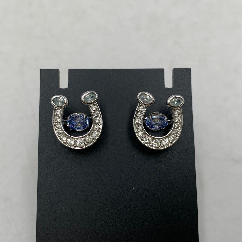 【中古品】 SWAROVSKI スワロフスキ 5746563 HORSESHOE EARRINGS ホースシュー イヤリング ピアス アクセサリー 【192-260606-ya-02-izu】