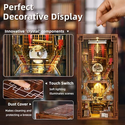 MiniCity DIY ブックヌック キット-ドールハウス キット-ミニチュア ハウス キット-BookNook- 適用対象 初心者 ティーンエイジャー 大人向け 誕生日プレゼント 装飾 コレクション アートワーク LEDライト付き (図書 75ba734f MiniCity DIY ブックヌック キット-ドールハウス キット-ミニチュア ハウス キット-BookNook- 適用対象 初心者 ティーンエイジャー 大人向け 誕生日プレゼント 装飾 コレクション アートワーク LEDライト付き (図書 75ba734f