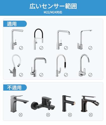 Topsky 自動センサー水栓 自動センサー蛇口 非接触式 蛇口 アクセサリー 電池式 USB充電 水栓金具 後付け 取り付け便利 水栓に対応アクセサリー 洗面所 洗面台 シンク 浴室 バスルーム インストール便利 節約 清潔 お洒落YZ 0ad6b12e