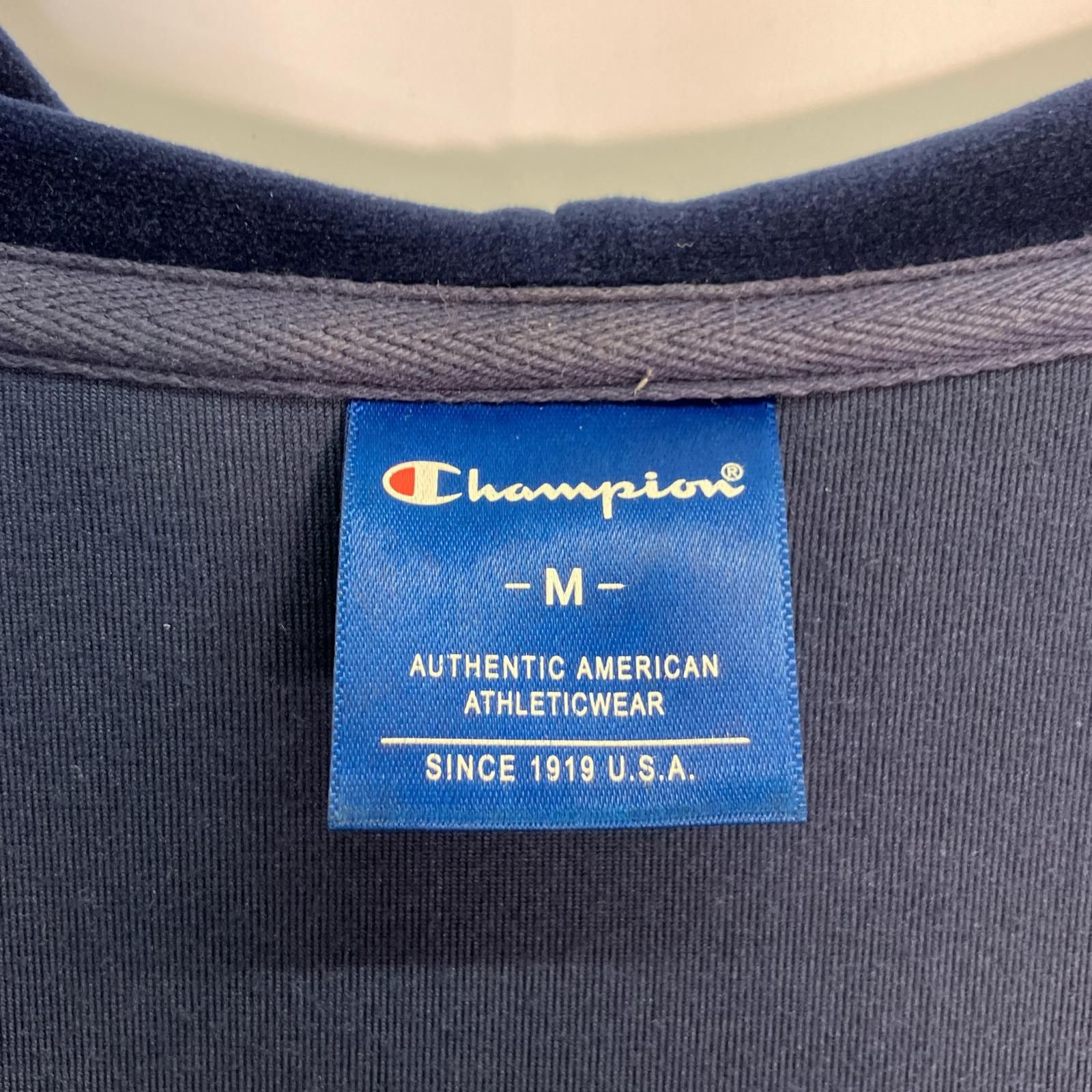 Champion チャンピオン ネイビー サイドライン ベロア ジップアップフーディー M Champion チャンピオン ネイビー サイドライン ベロア ジップアップフーディー M