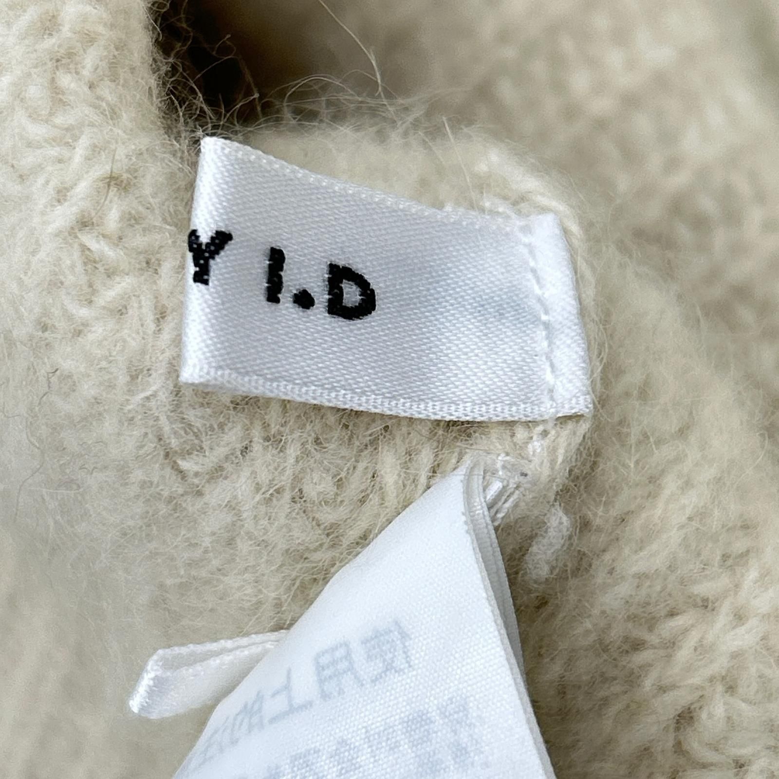 FRAY I.D　フレイアイディー　FWNT234044 ベージュ レーストリムラクーンニット