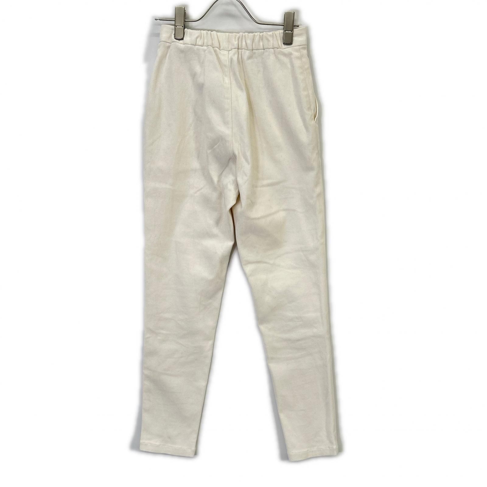GALERIE VIE　ギャルリーヴィー　ライトベージュ コットン混 ストレッチモールスキン シガレットパンツ　32