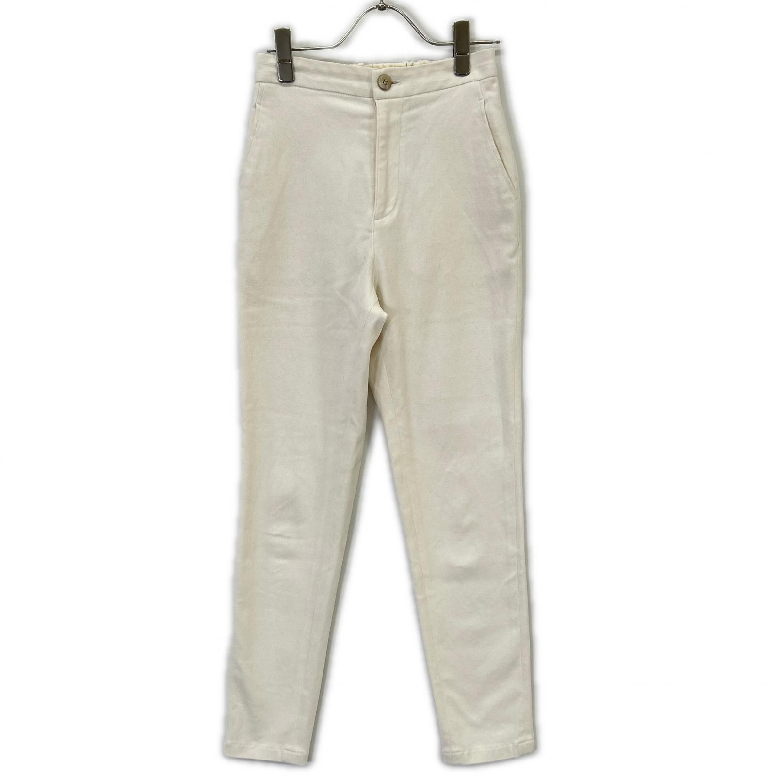 GALERIE VIE　ギャルリーヴィー　ライトベージュ コットン混 ストレッチモールスキン シガレットパンツ　32