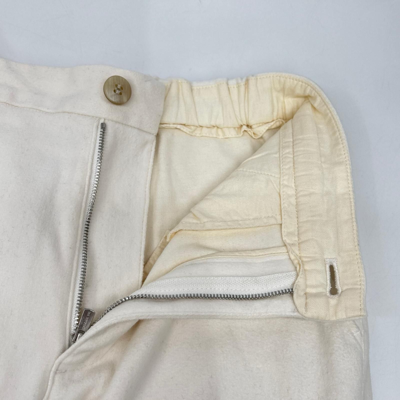 GALERIE VIE　ギャルリーヴィー　ライトベージュ コットン混 ストレッチモールスキン シガレットパンツ　32