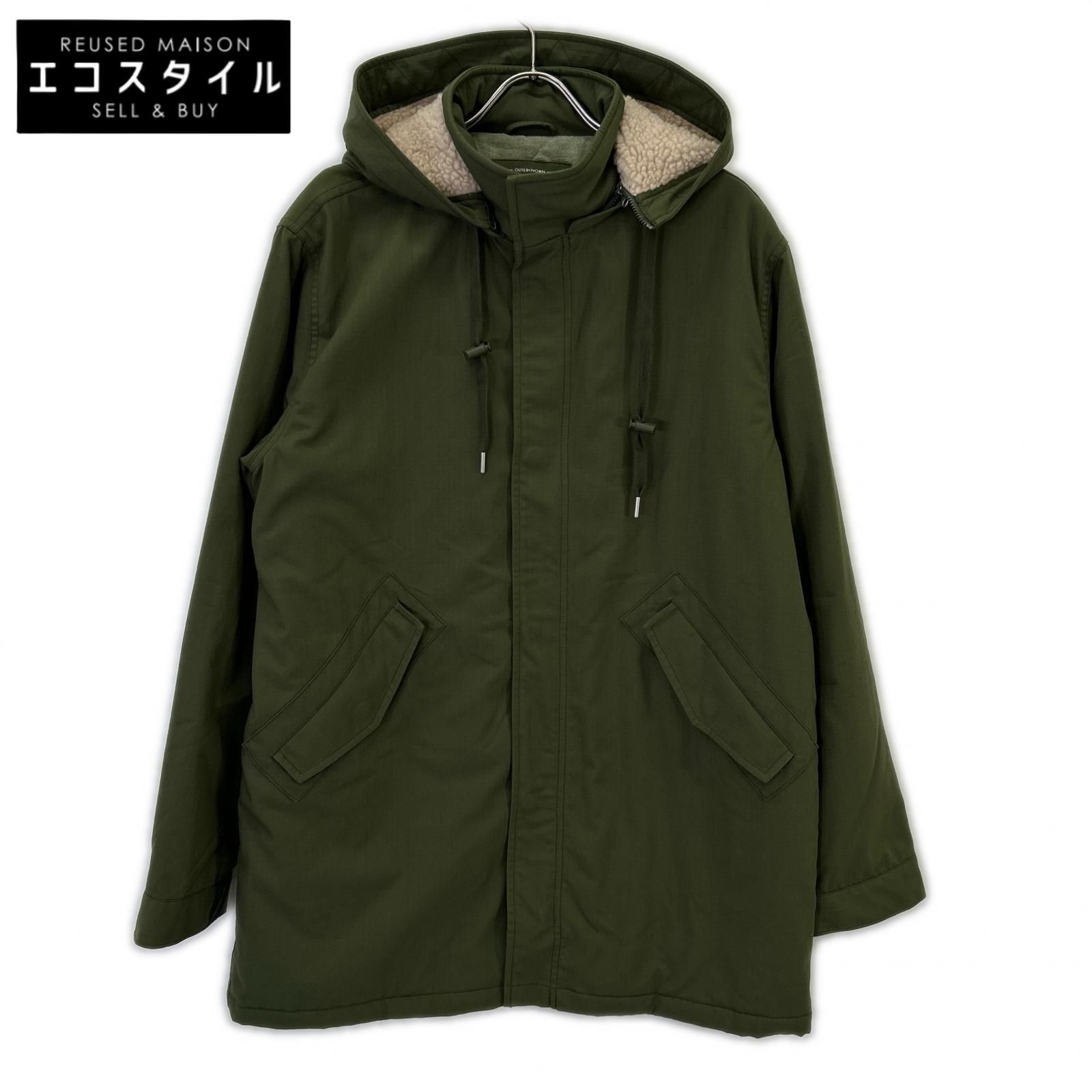 OUTERKNOWN　アウターノウン　3020400233 カーキ リップストップナイロン モッズパーカ　M