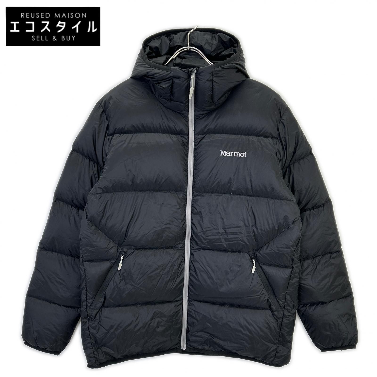 Marmot　マーモット　TOMMJL15JT ブラック ナイロン 1000フィルパワー フーデッドダウンジャケット　L