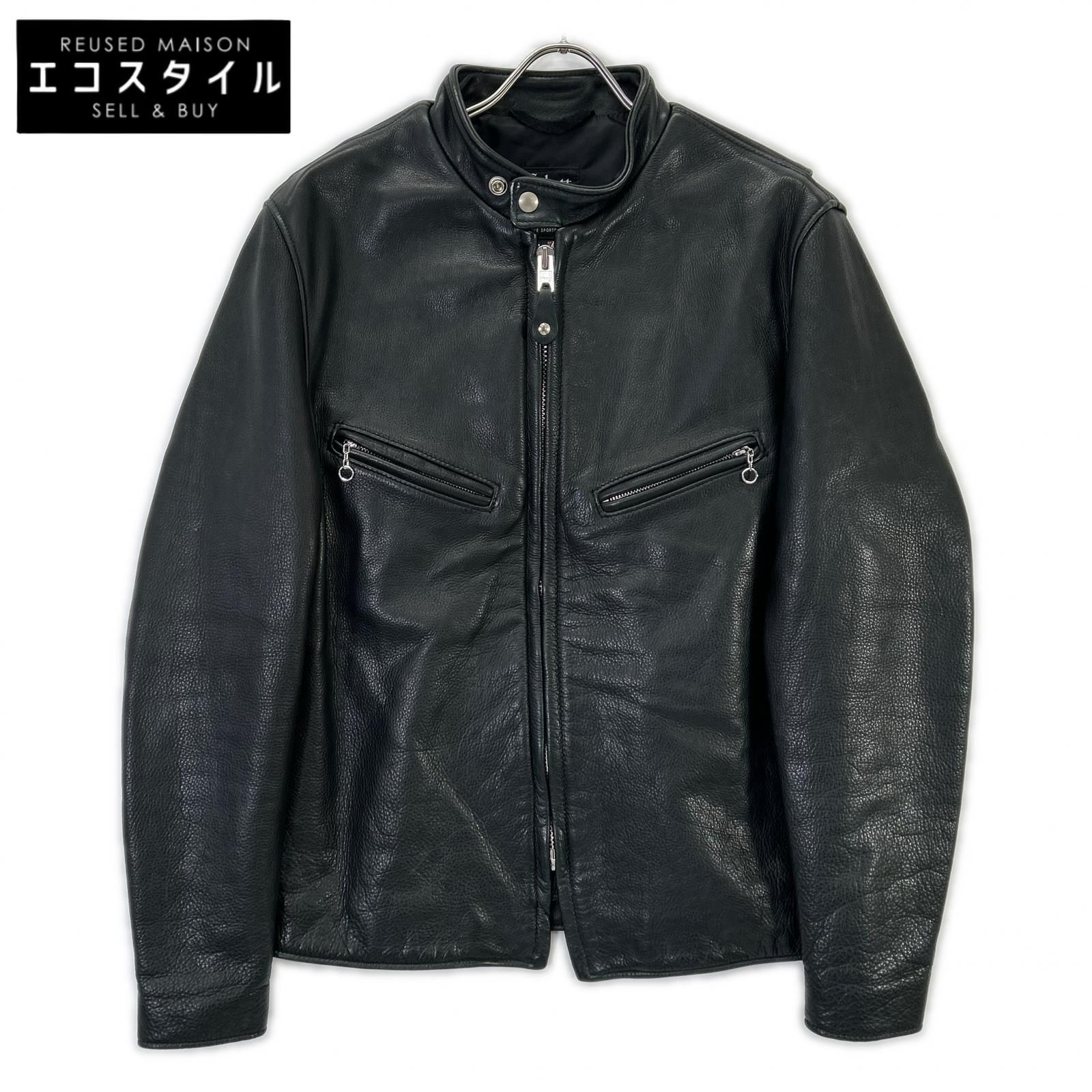 schott　ショット　25AW 7578 ブラック ニューネイキッドカーフレザー シングルライダースジャケット　40