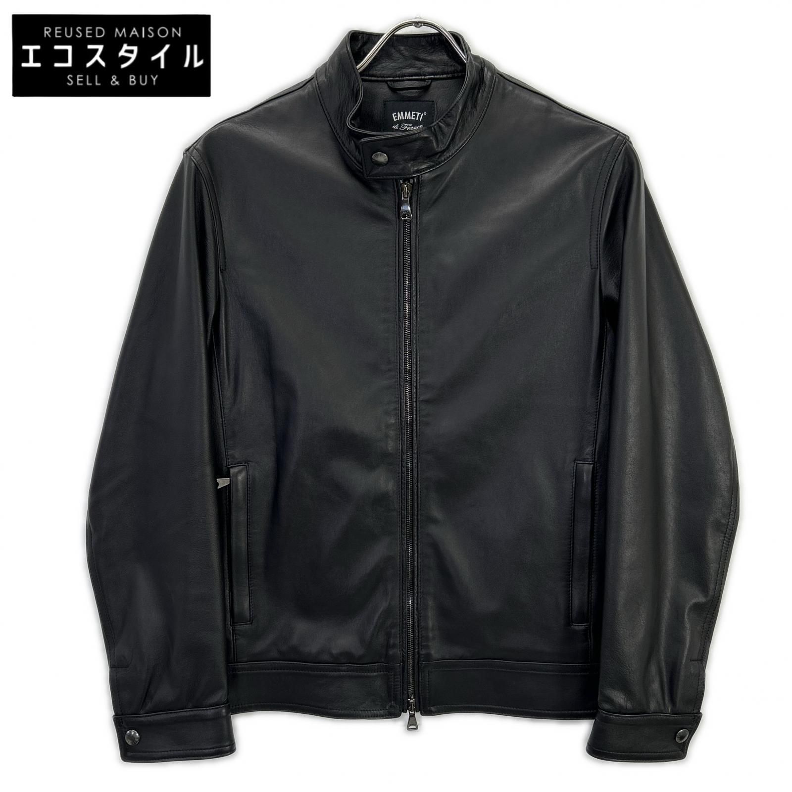 EMMETI　エンメティー　ブラック ラムスキン GIAPPONE-078 JURI/ユリ シングルライダースジャケット　44 42,829円