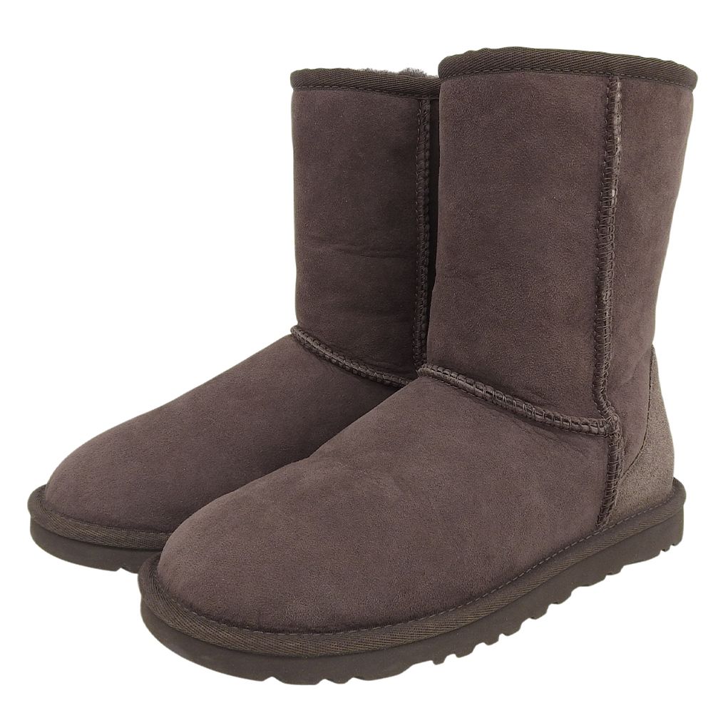UGG　アグ　美品 CLASSIC SHORT ムートンブーツ レディース ブラウン 23cm 5825　6(US)