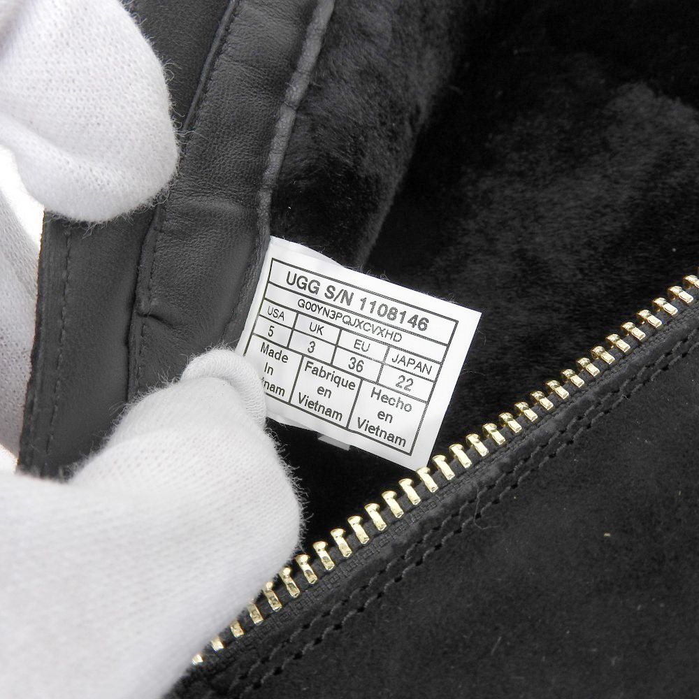 UGG アグ 美品 クラシックショートBLVD スエード ムートンブーツ レディース ブラック 22cm 1108146 5(US) UGG アグ 美品 クラシックショートBLVD スエード ムートンブーツ レディース ブラック 22cm 1108146 5(US)