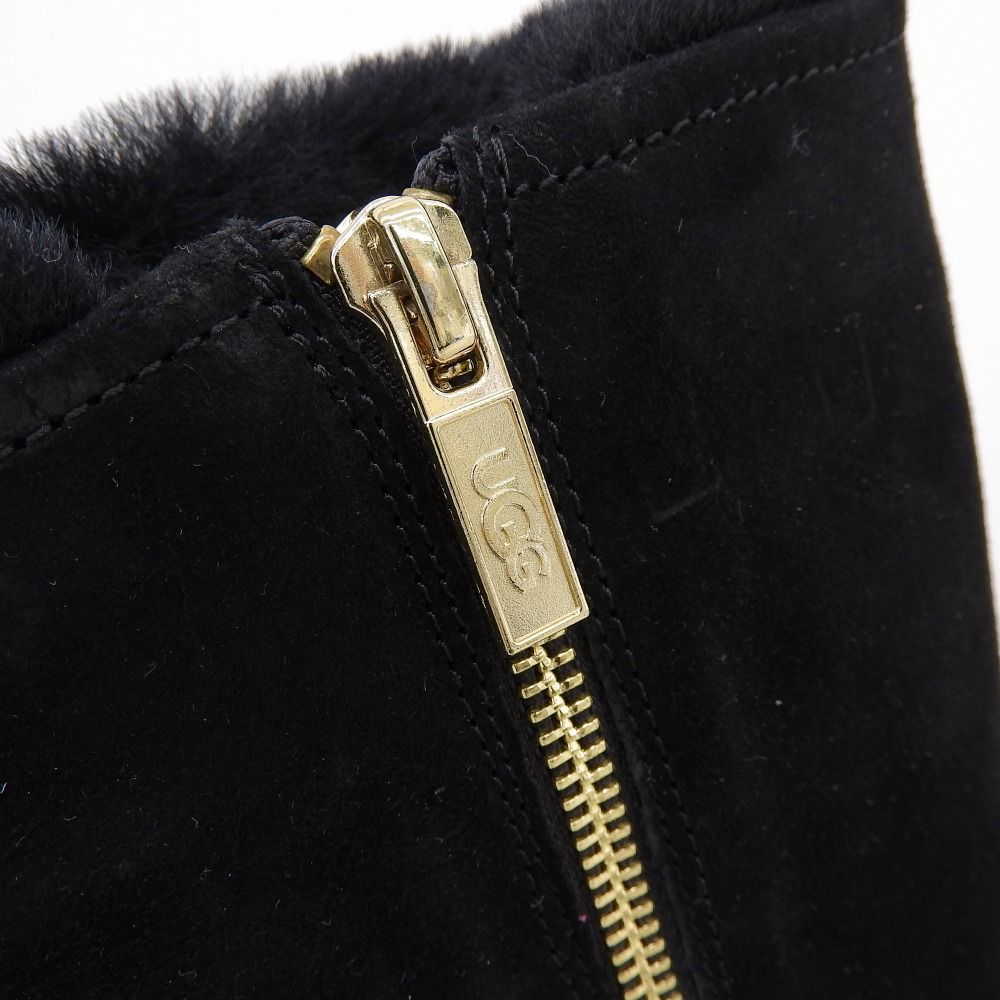 UGG アグ 美品 クラシックショートBLVD スエード ムートンブーツ レディース ブラック 22cm 1108146 5(US) UGG アグ 美品 クラシックショートBLVD スエード ムートンブーツ レディース ブラック 22cm 1108146 5(US)