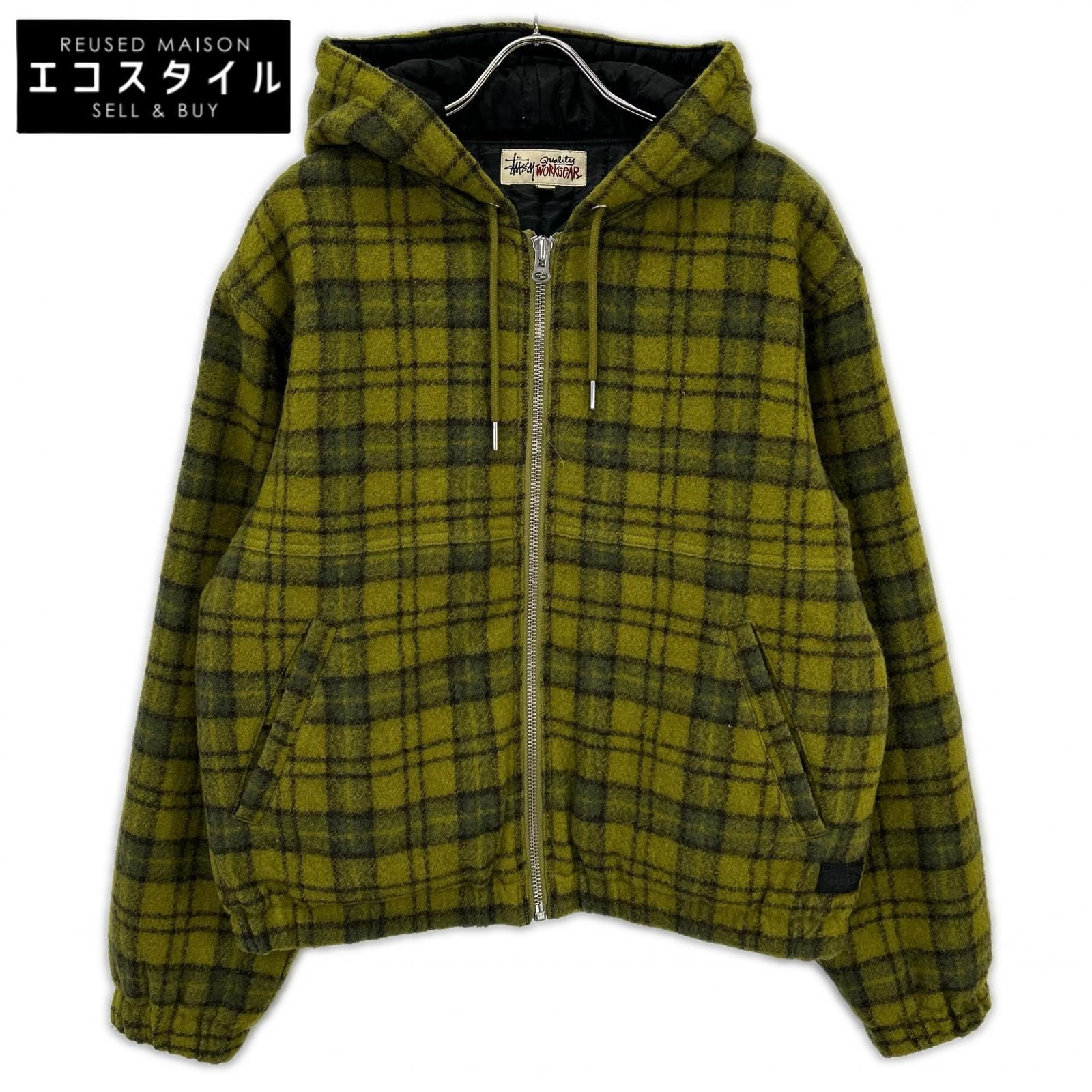 stussy　ステューシー　24AW 115811 グリーン チェック WOOL PLAID WORK JACKET　M