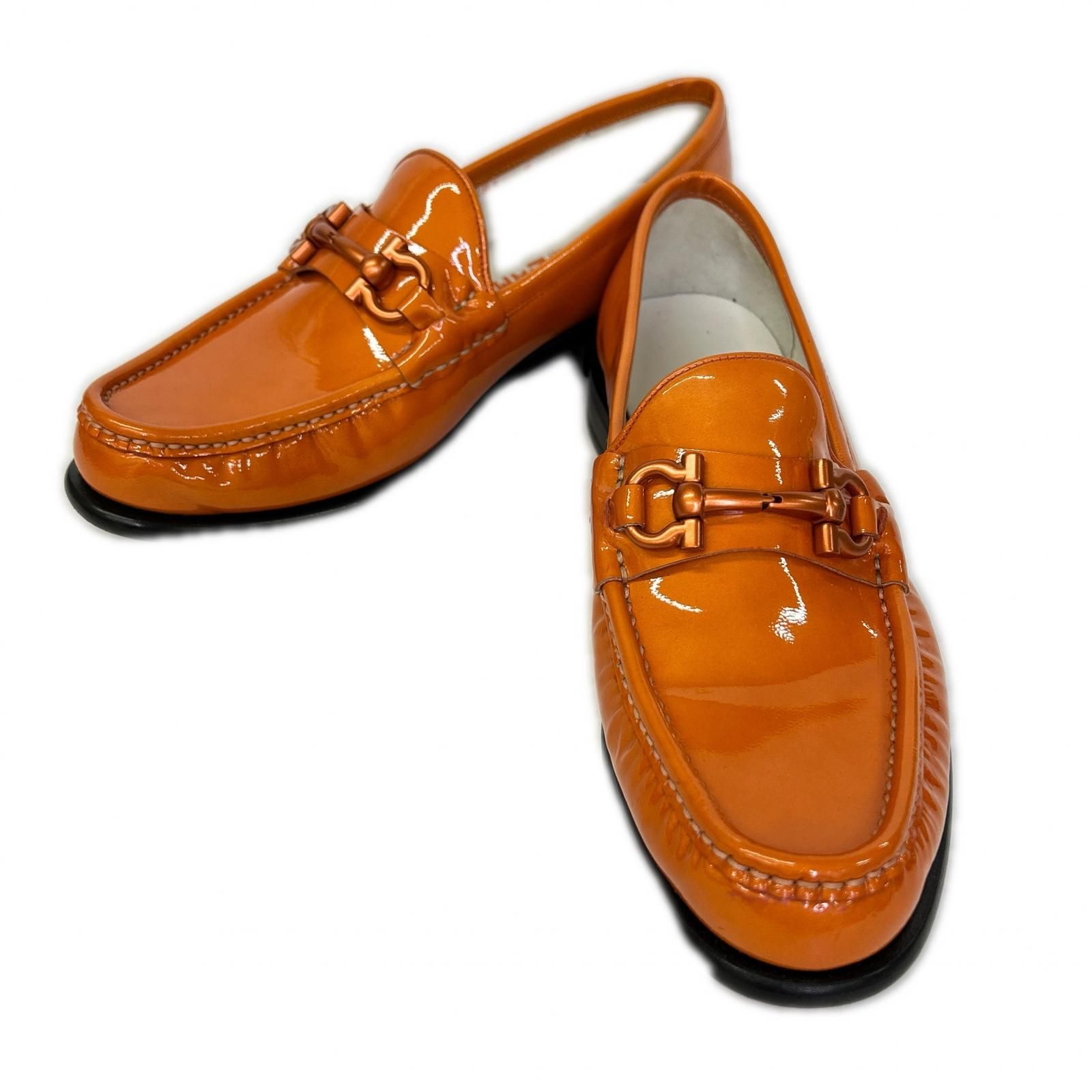 Salvatore Ferragamo　サルヴァトーレフェラガモ　【美品】パテントレザー ガンチーニ ビット ローファー　8