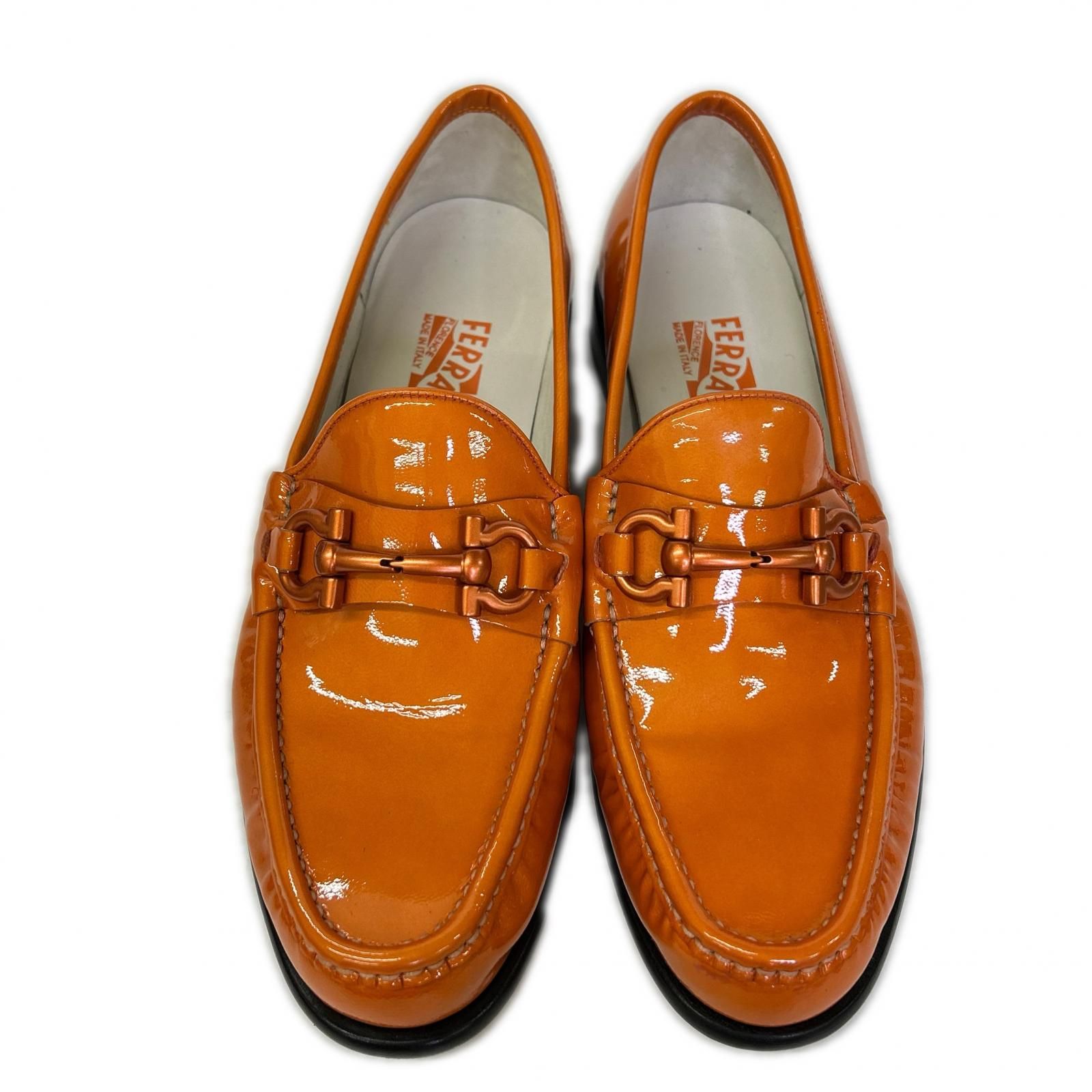 Salvatore Ferragamo　サルヴァトーレフェラガモ　【美品】パテントレザー ガンチーニ ビット ローファー　8
