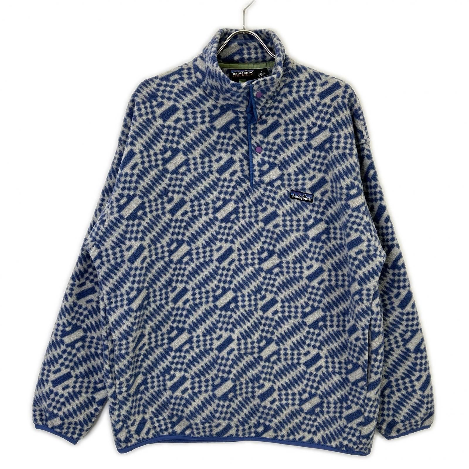Patagonia フリース Patagonia パタゴニア 25462 98年製 グレー×ブルー シンチラ フリース