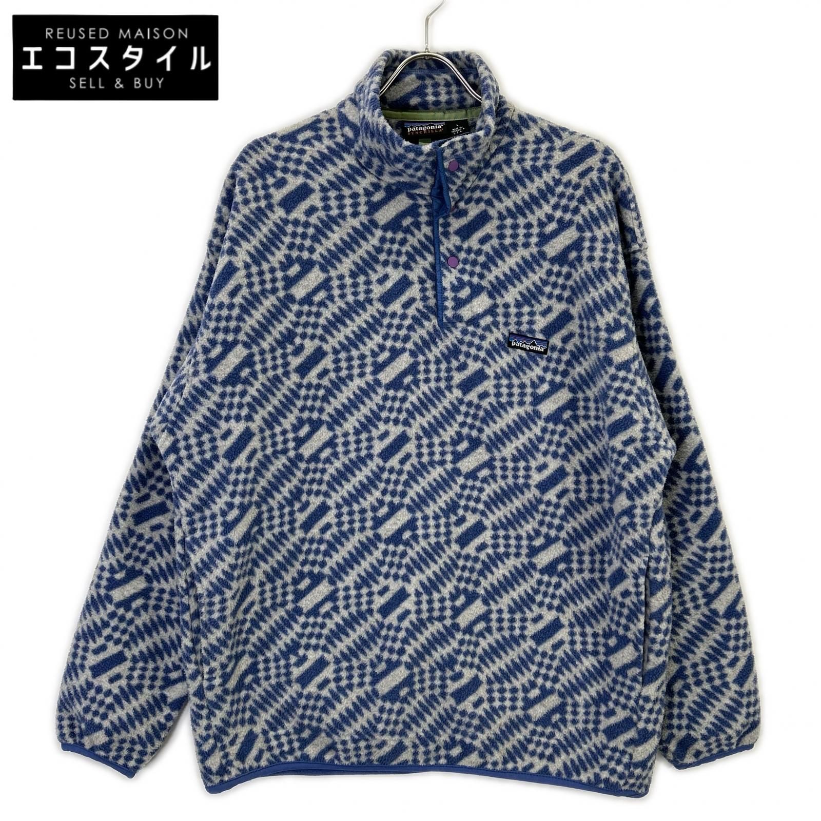 Patagonia　パタゴニア　25462 98年製 グレー×ブルー シンチラ フリースジャケット　L