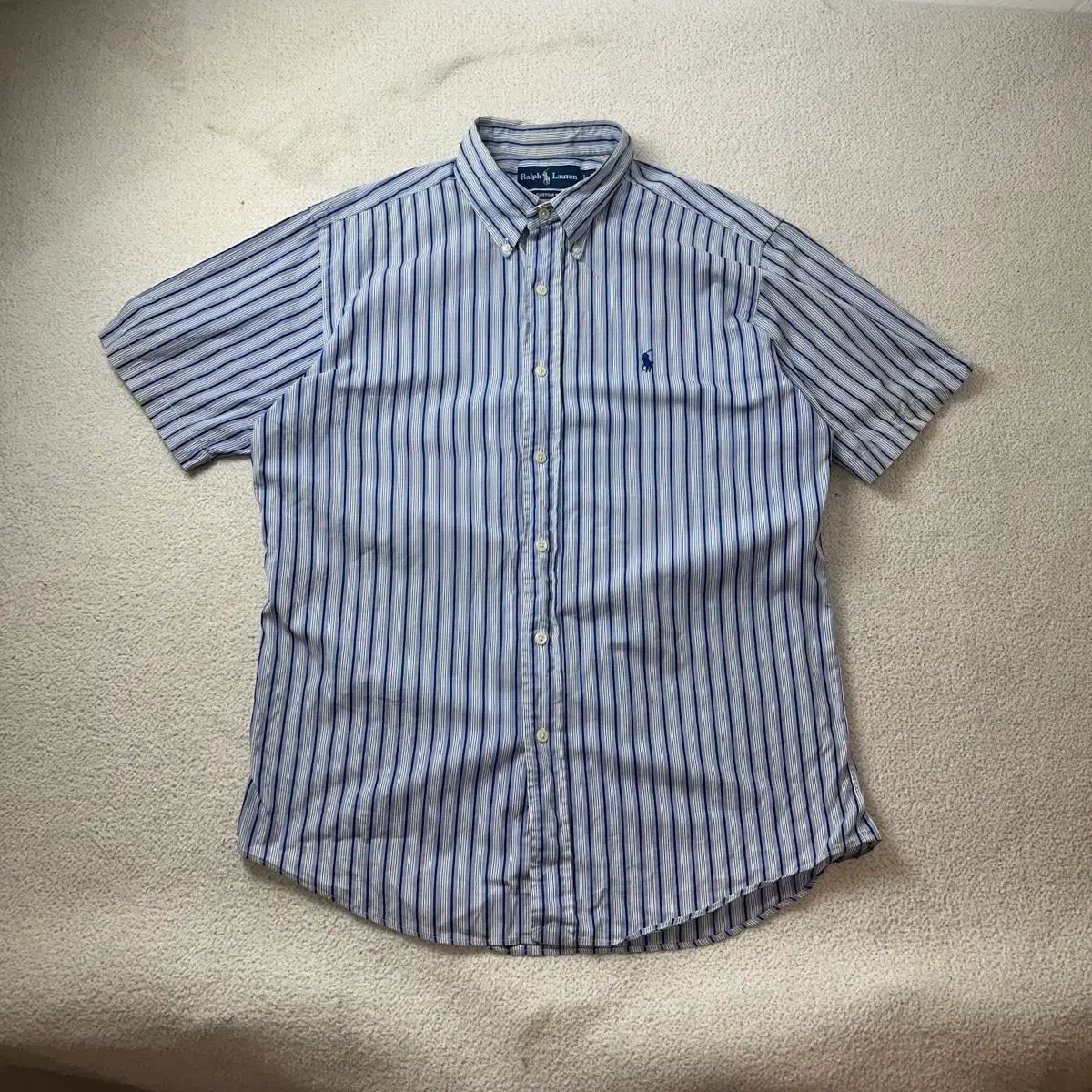 100 POLO RALPH LAUREN ストライプ 半袖 シャツ