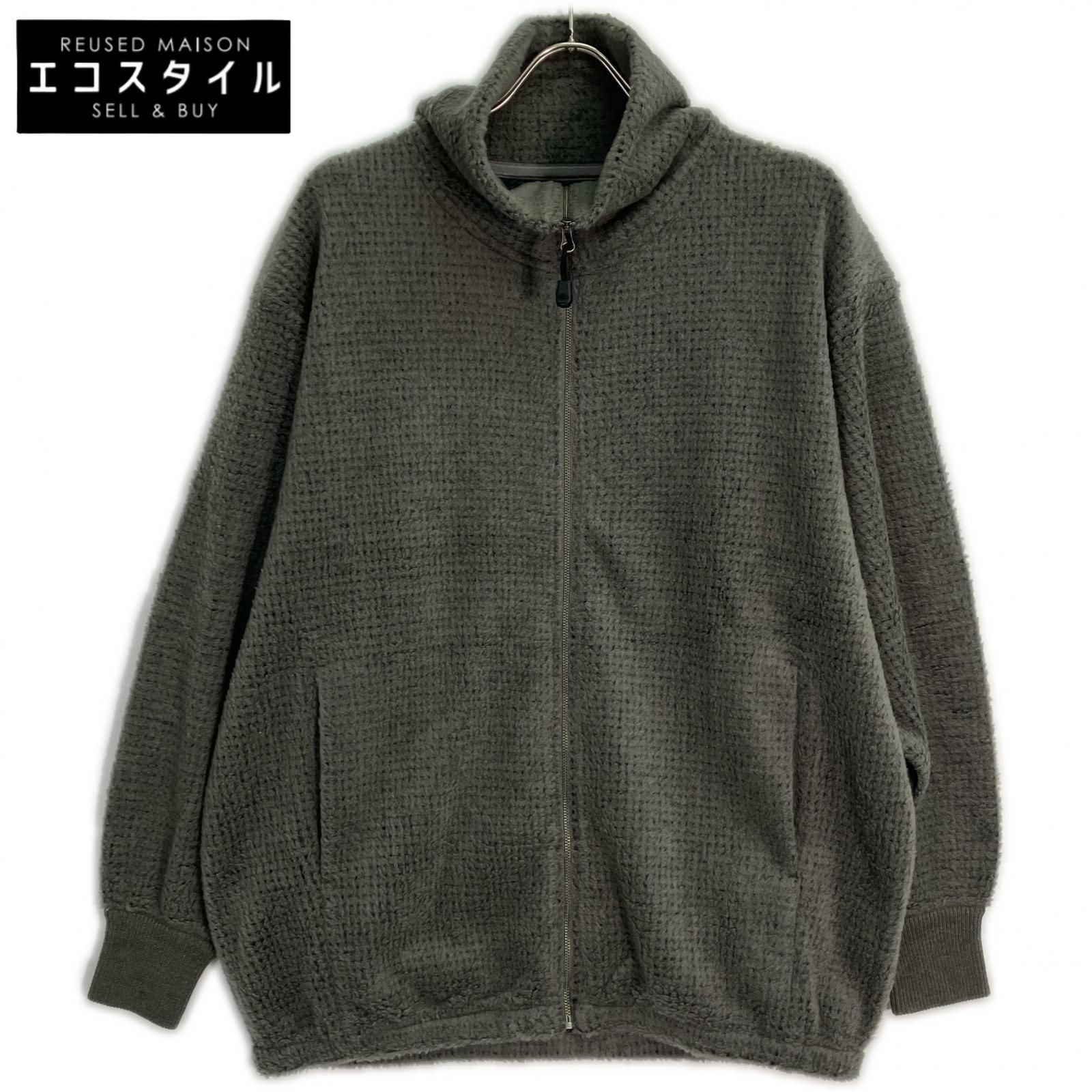 THE NORTH FACE PURPLE LABEL　ザ ノースフェイス パープルレーベル　N25FA053 グレー ウールフリースジップアップセーター　WS