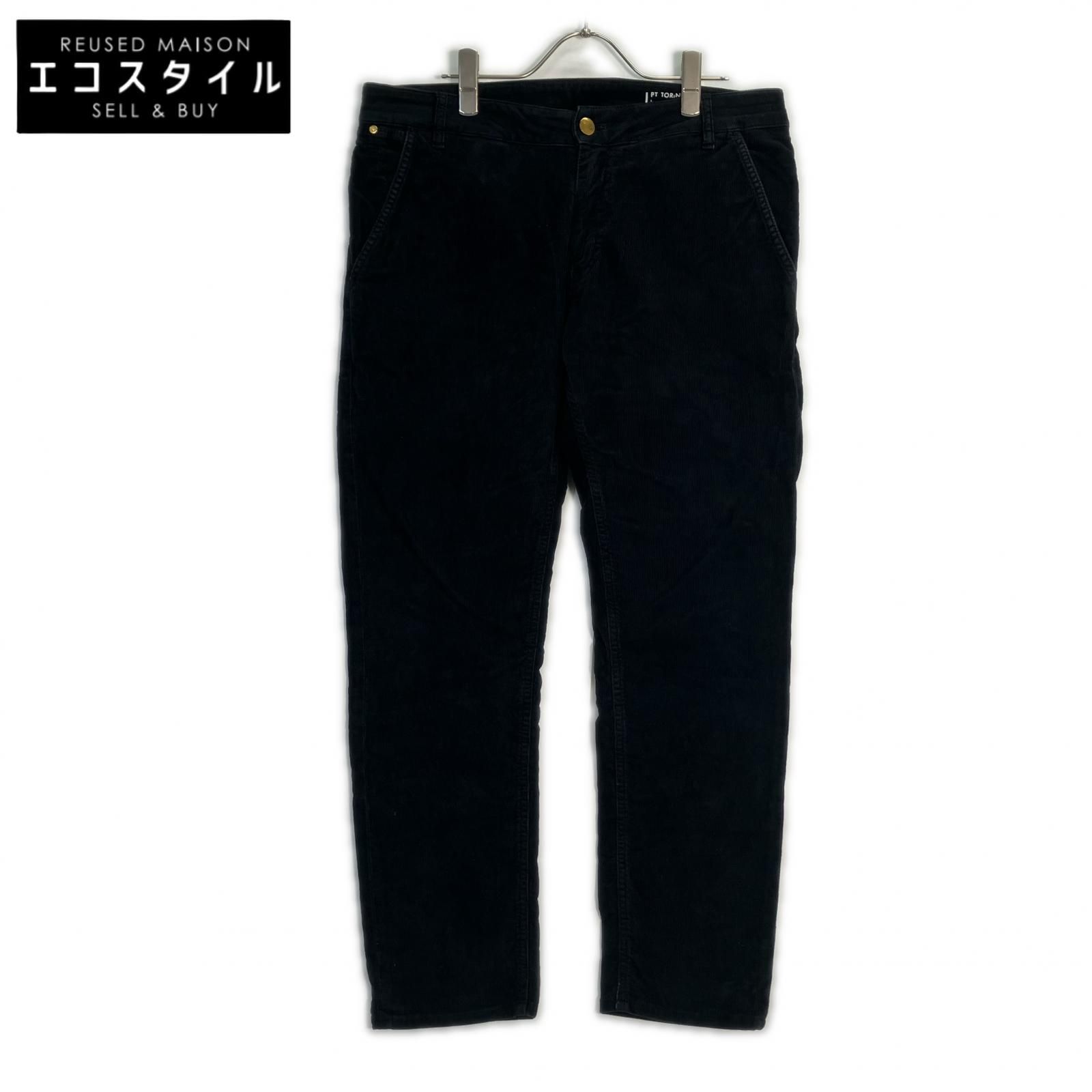 PT TORINO ピーティートリノ GRUNGE 黒 コーデュロイパンツ 33