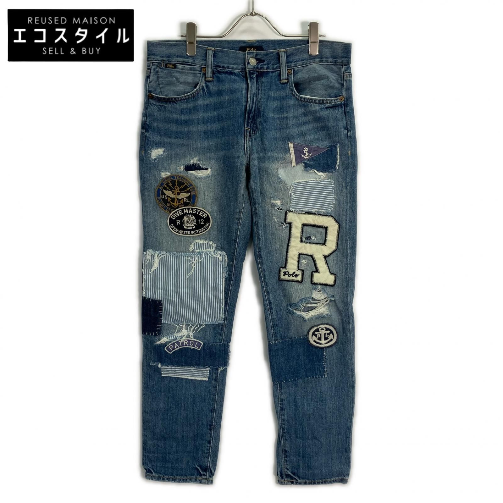 POLO RALPH LAUREN　ポロ ラルフローレン　パッチ デニムパンツ　27