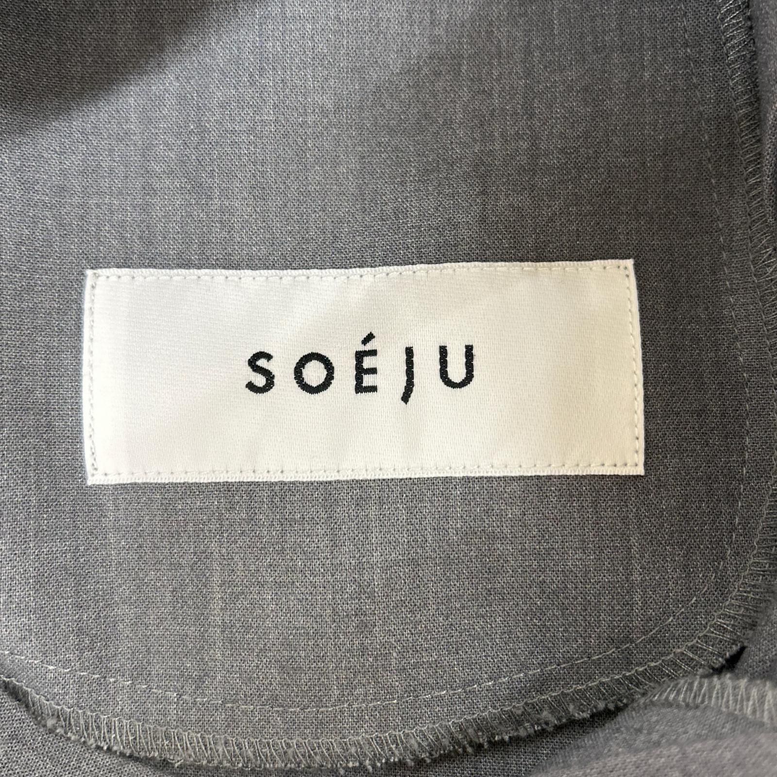 SOEJU　ソージュ　グレー ウールライクタックパンツ　L