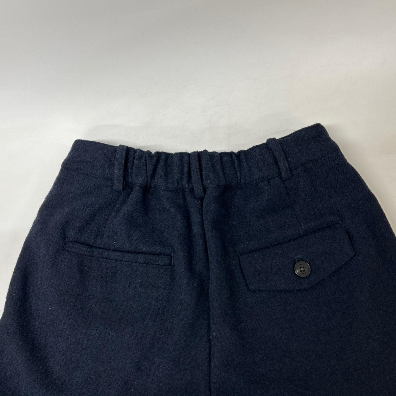 crewre クルーレ ネイビー ウールミックスツィードスラックス 2 crewre クルーレ ネイビー ウールミックスツィードスラックス 2