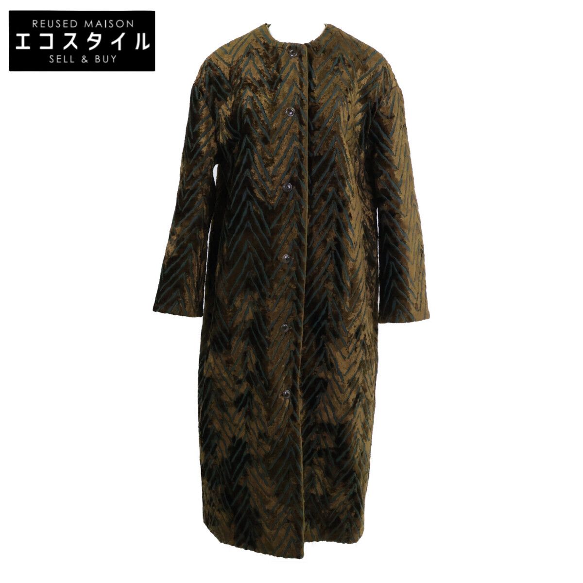 mina perhonen　ミナペルホネン　【美品/25-26AW】ada6812 knoll ノウル ヘリンボーン ノーカラー　40