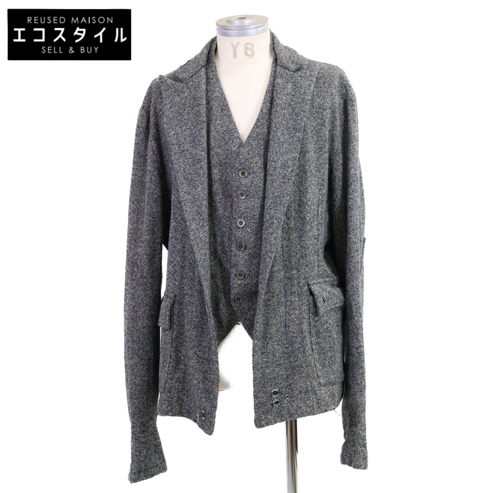 GREG LAUREN　グレッグローレン　ベストドッキング ドネガルツイード ジャケット　3