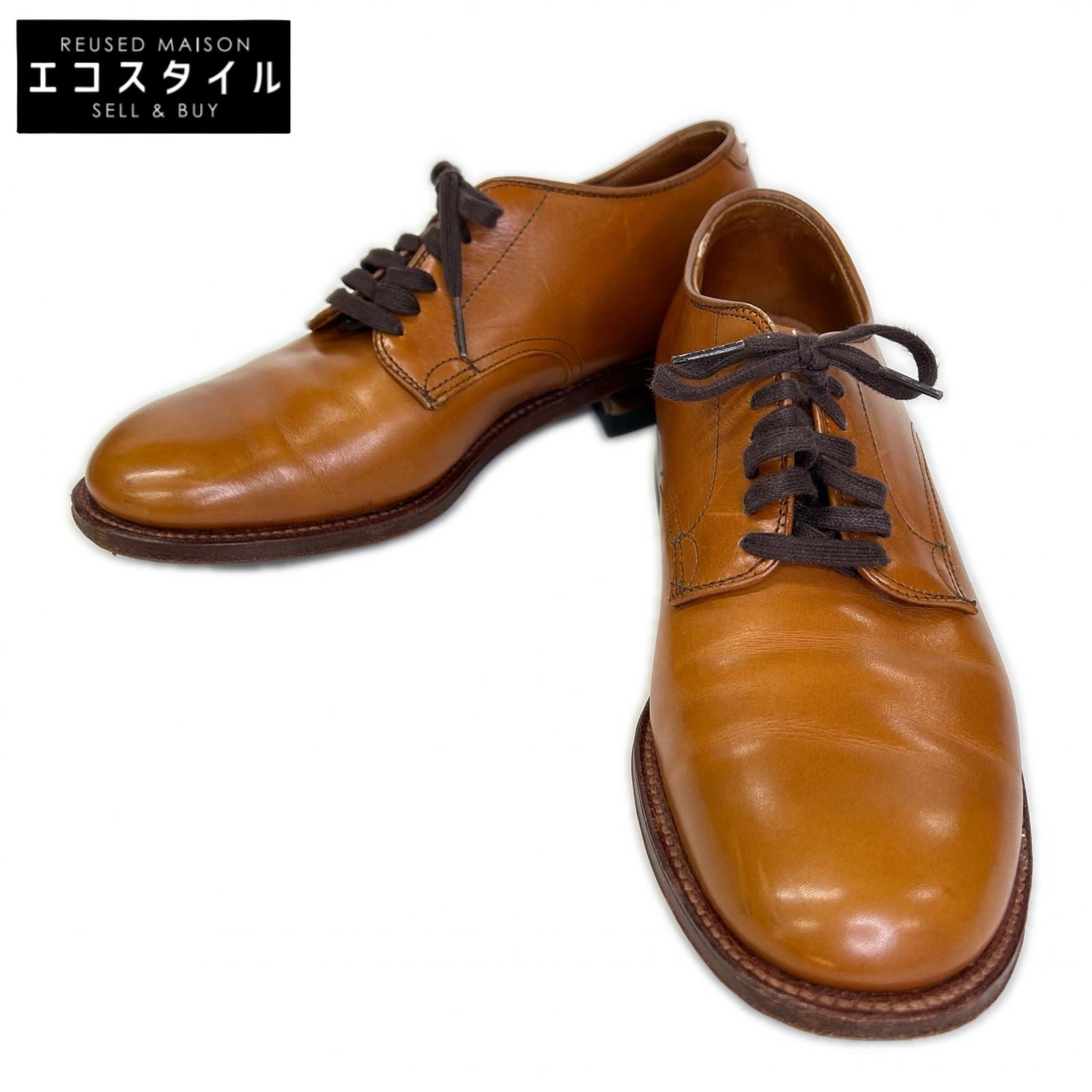 Alden　オールデン　53712 バーニッシュカーフレザー プレーントゥ シューズ　8D