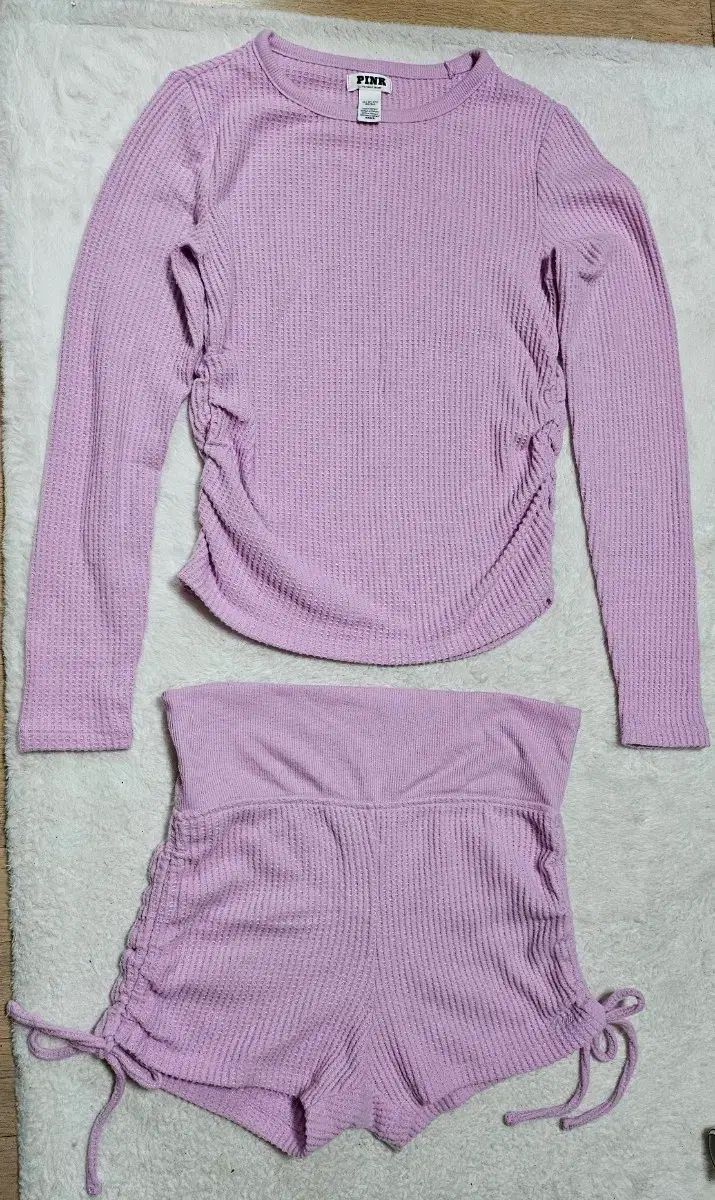 PINK ヴィクトリアズ・シークレット ワッフル ニット セット XS