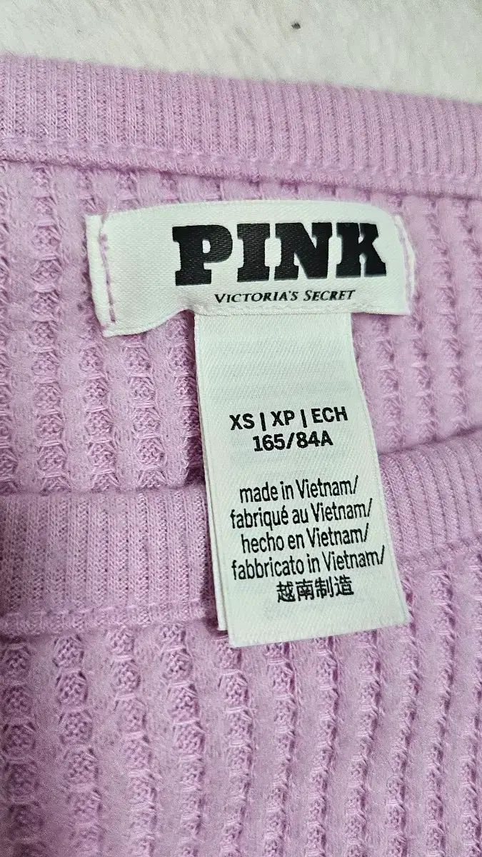 PINK ヴィクトリアズ・シークレット ワッフル ニット セット XS PINK ヴィクトリアズ・シークレット ワッフル ニット セット XS