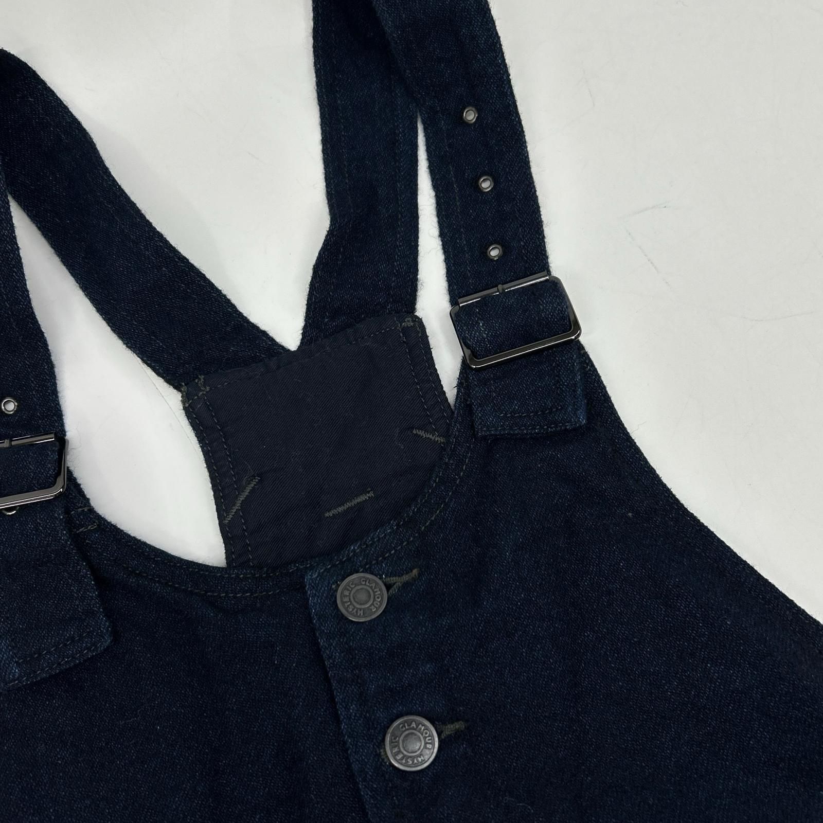 HYSTERIC GLAMOUR　ヒステリックグラマー　0163AS01 ブルー ハイバックオーバーオール　M